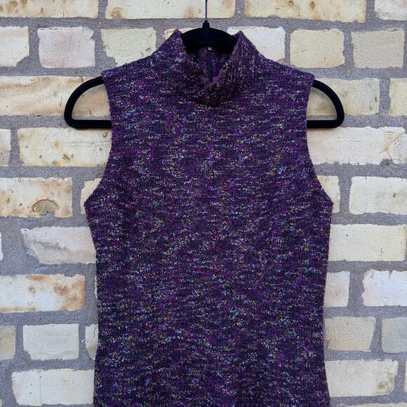 Vintage 90's Kenzo Paris Tweed Silk Lined Maxi Sheath Dress with Pockets Size 6 - Picture 3 of 9